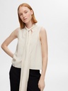 Caden Tie Neck Top / Birch