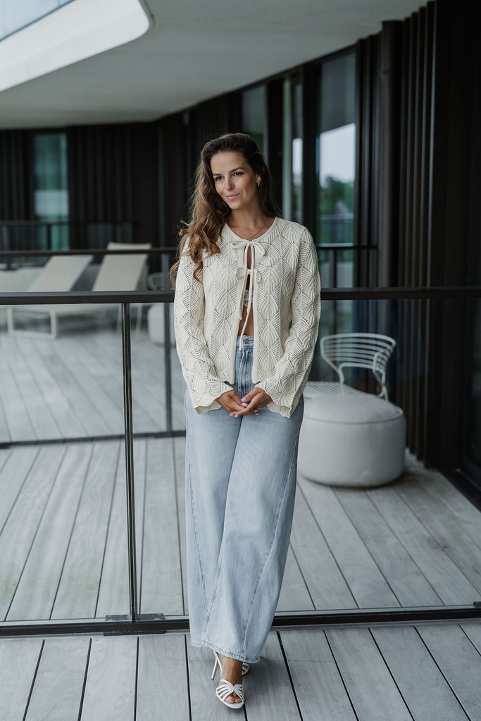 Treala LS Knit Cardigan Birch