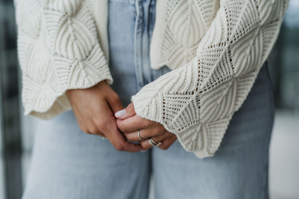 Treala LS Knit Cardigan Birch