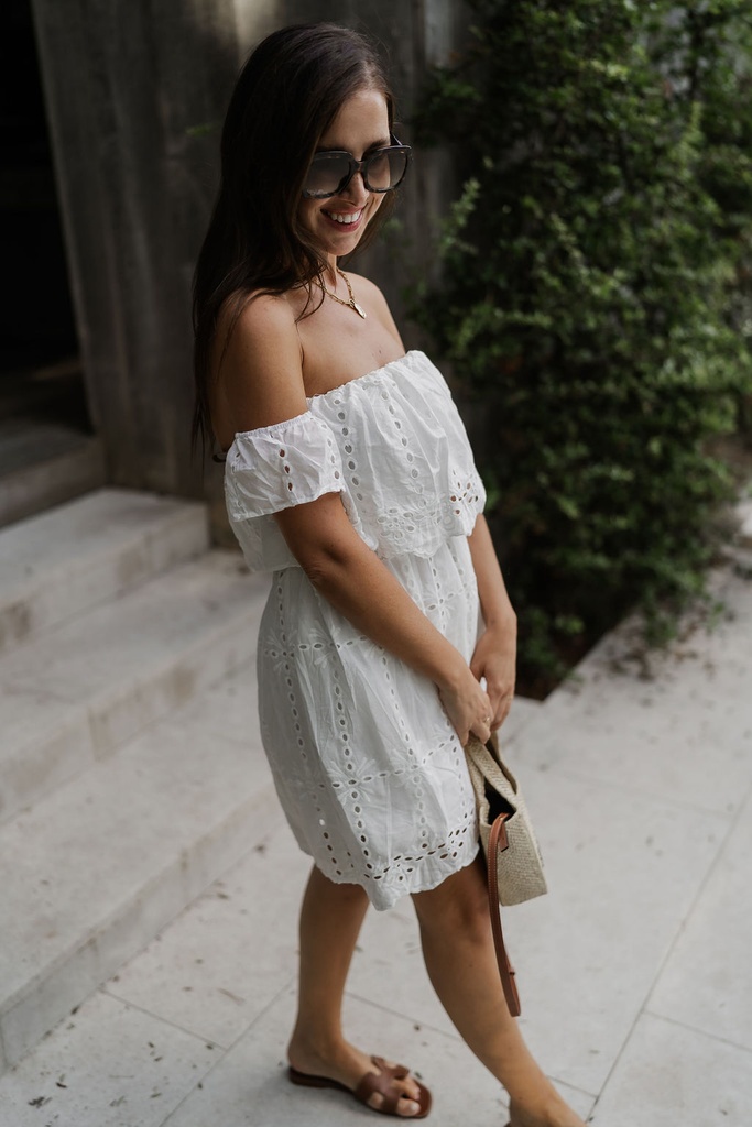Fran Dress Broderie White