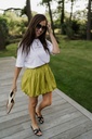 Lisa Mini Balloon Skirt Ochre Gold