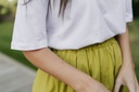 Lisa Mini Balloon Skirt Ochre Gold