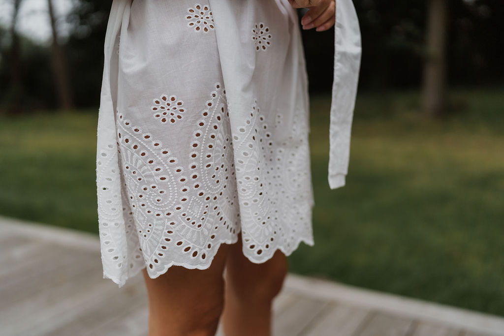 Loulou Dress Broderie White TU.