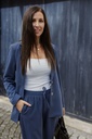 SC Tailored Pants Striped Blue