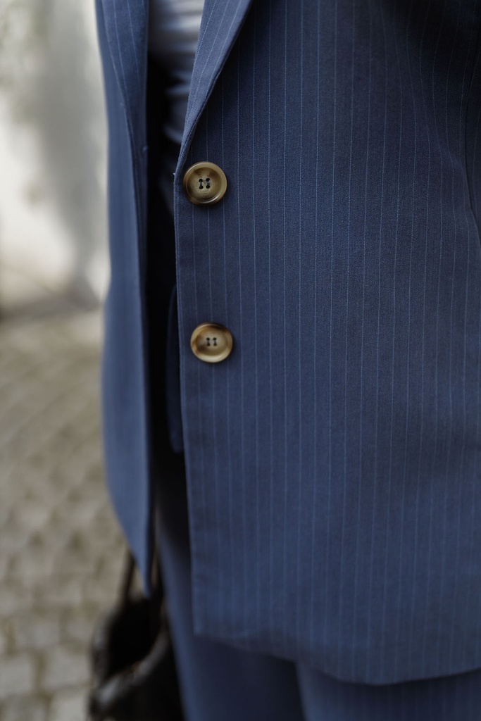 SC/ Tailored Blazer Striped Blue