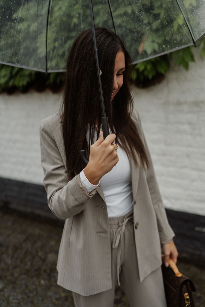 SC/ Tailored Blazer Striped Sand