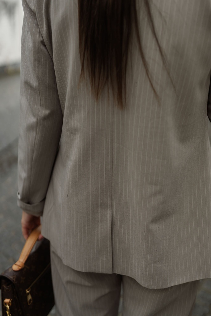 SC/ Tailored Blazer Striped Sand