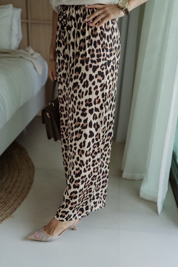Bene Pants Satin Leopard TU.