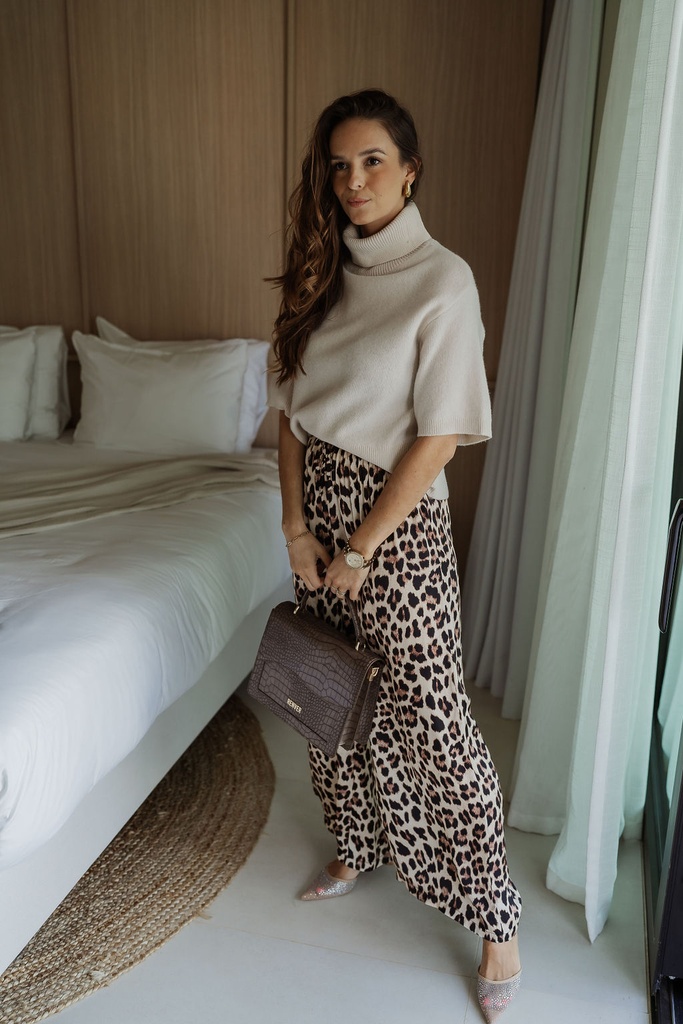 Bene Pants Satin Leopard TU.