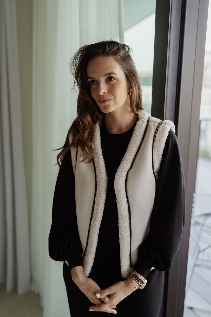 SC Gilet Lammy Beige Black