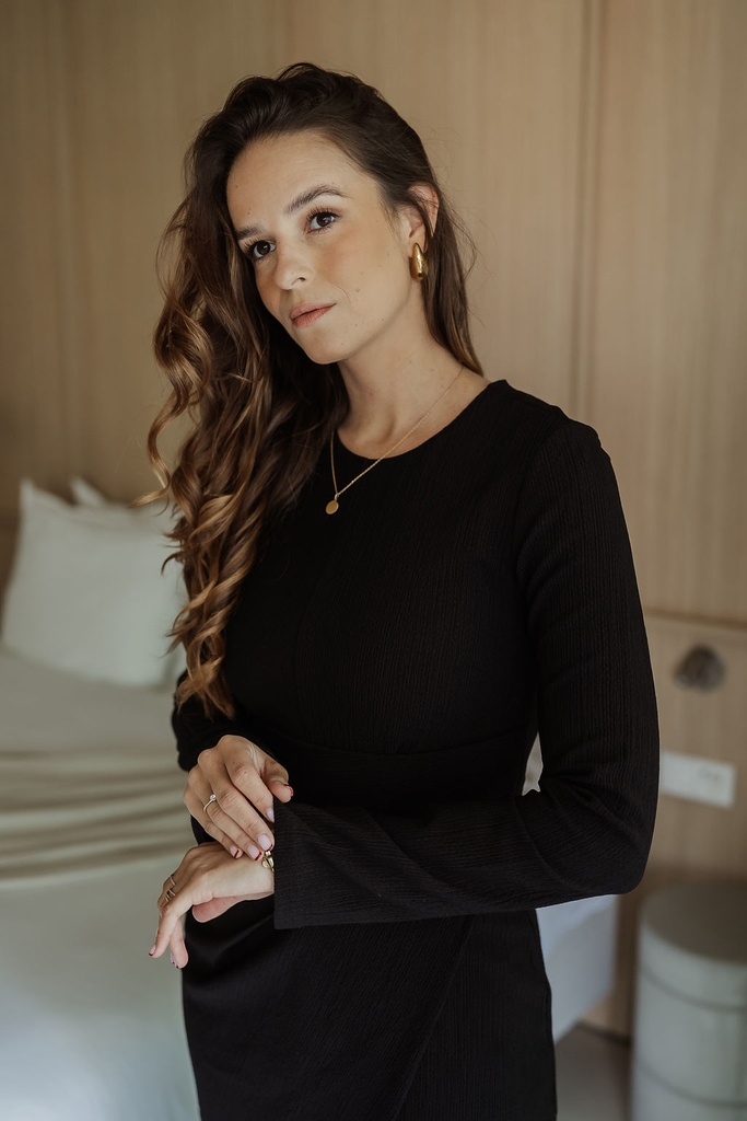 Fusion Long Dress Black
