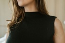 Lura Lurex Knit High Neck Black
