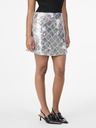 Chekka Sequin Mini Skirt Silver