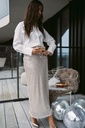 Palesa Ankle Sequin Skirt Silver