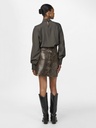Rivo Short Leather Skirt Black
