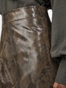 Rivo Short Leather Skirt Black