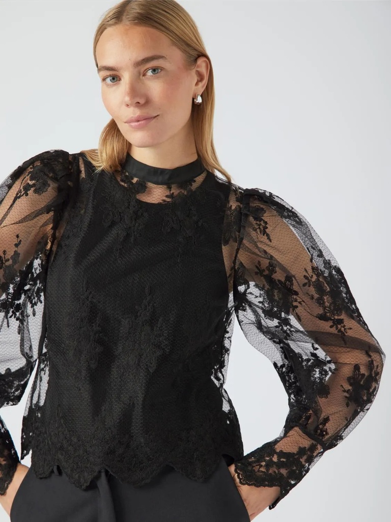 Lisa Lace Top Lining Black