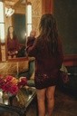 Margot Mini Skirt Sequins Burgundy
