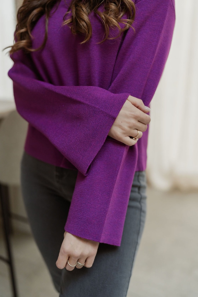 Castor Knit Pullover Wild Aster