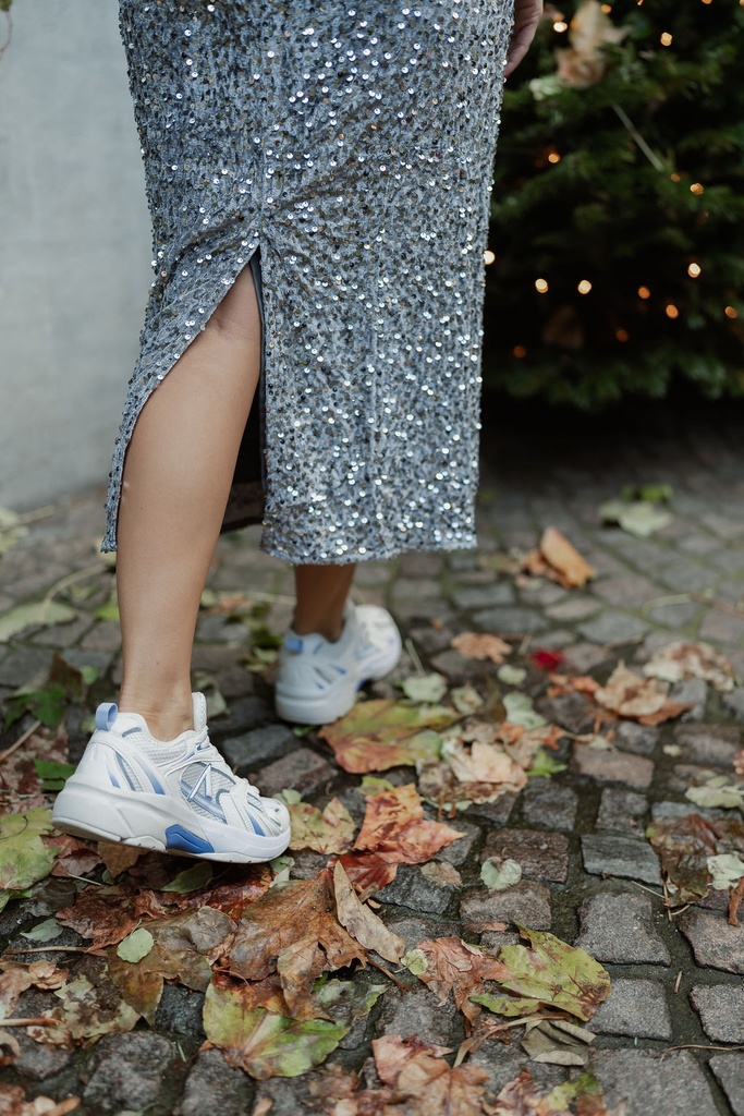 Ella Skirt Sequins Silver