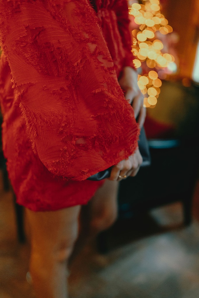 Femke LS Dress Red