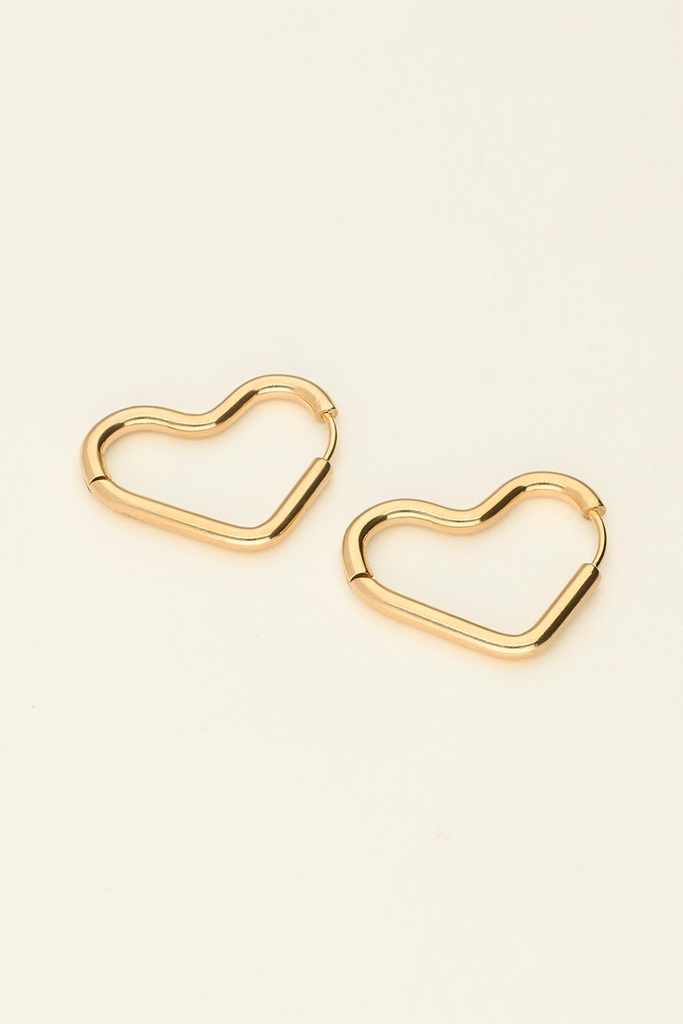 My Earring Basic Open Hart Gold