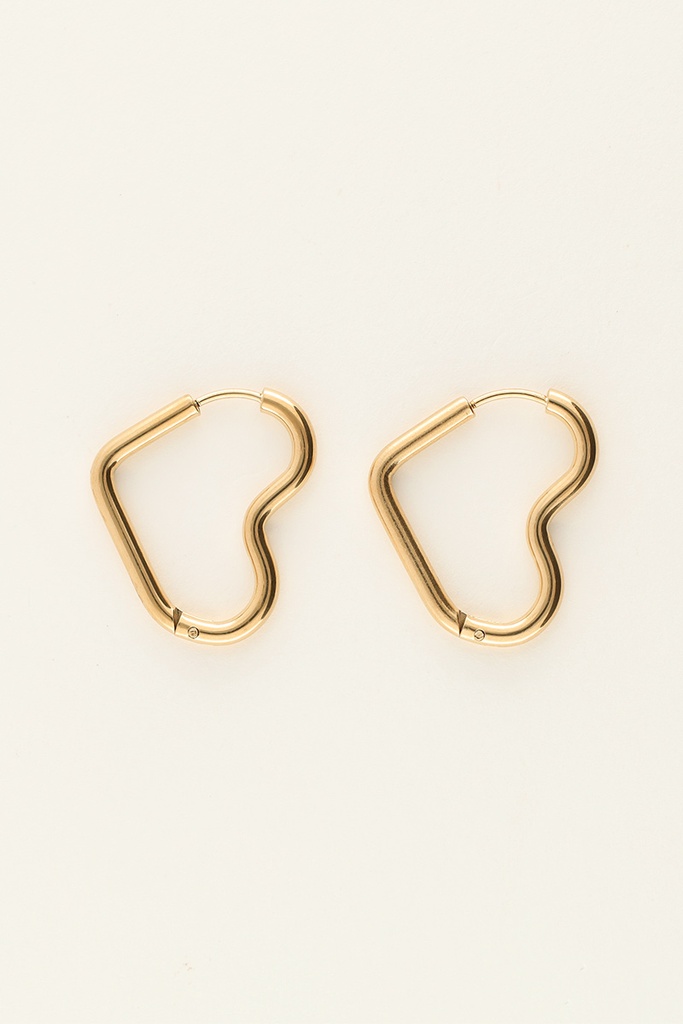 My Earring Basic Open Hart Gold