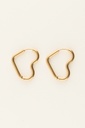 My Earring Basic Open Hart Gold