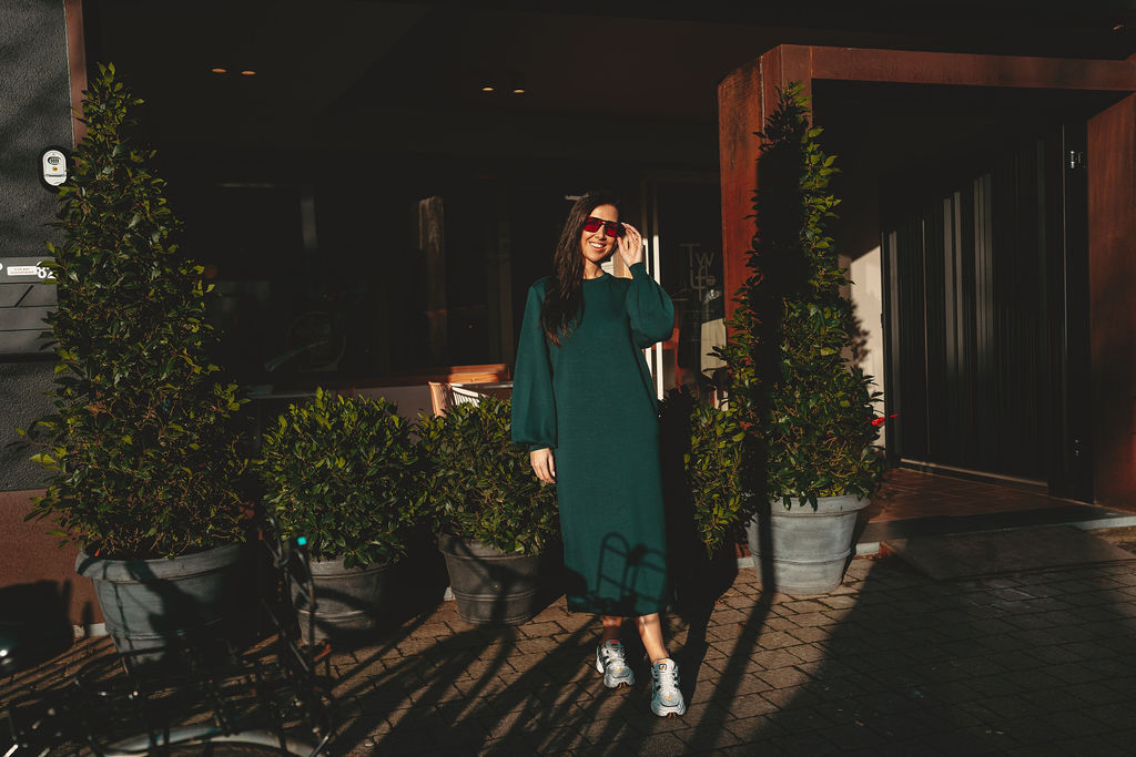 SC Blouse Sweater Dress Green