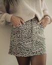 Mara Denim Mini Skirt Leopard