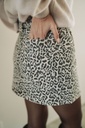 Mara Denim Mini Skirt Leopard