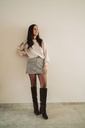 Mara Denim Mini Skirt Leopard