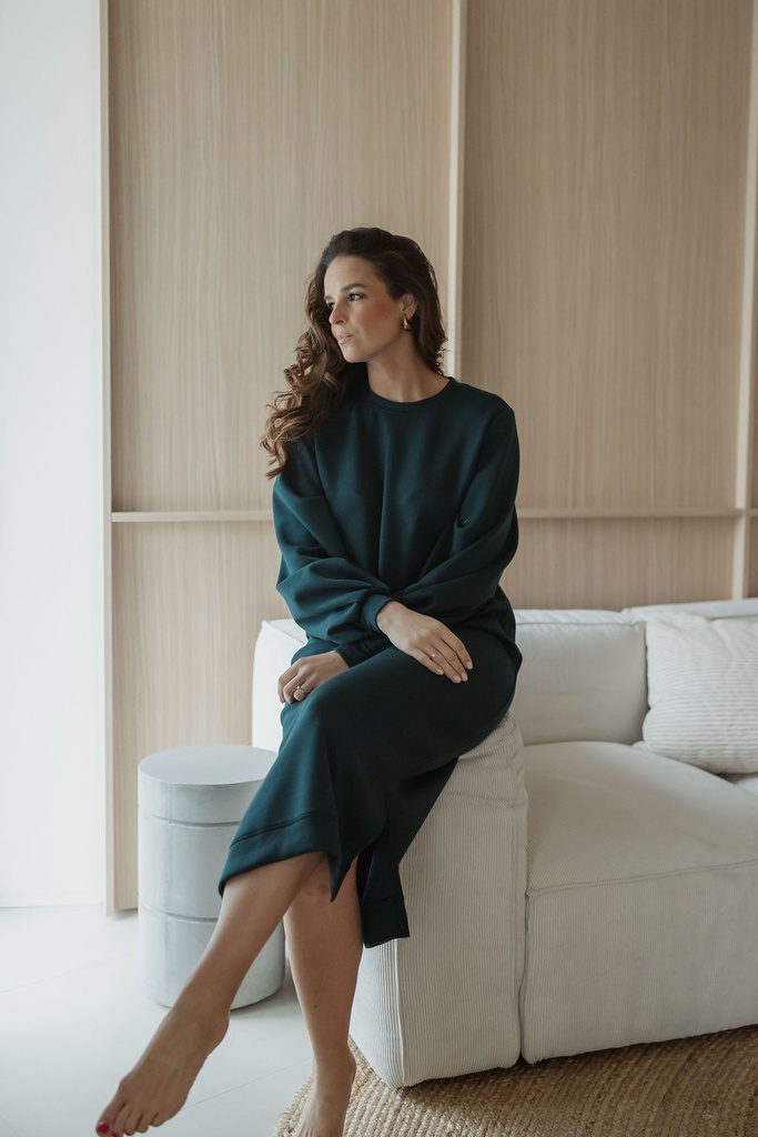 SC Blouse Sweater Dress Green