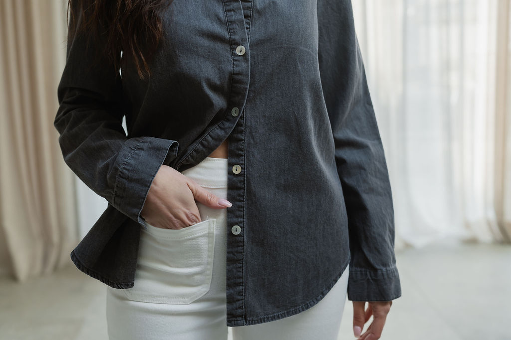 Ginny Denim Shirt Grey