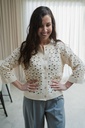 Hatty 3/4 Crochet Cardigan Birch