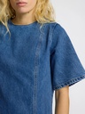 Rie 2/4 Short Dress Blue Denim