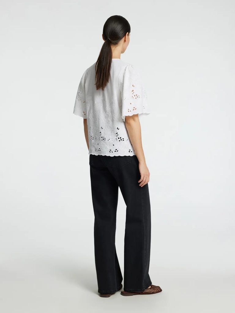 Shirt Dahlia Broderi White