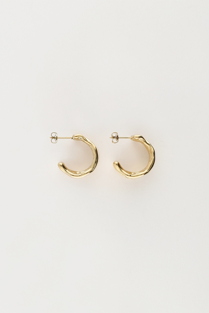 MY Earrings Hammered Gold