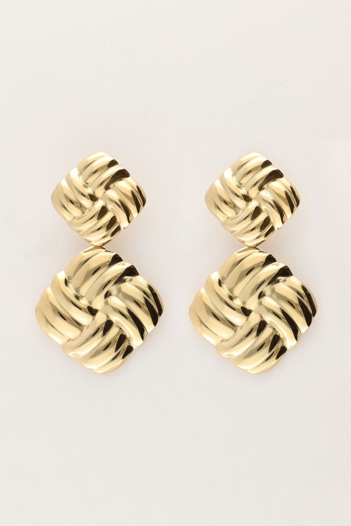MY Earrings Braided Gold