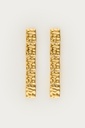 MY Earrings Long Hammered Gold
