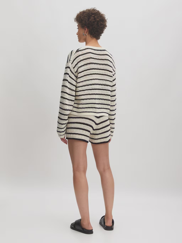 Cardigan Ida Stripes Black Gardenia