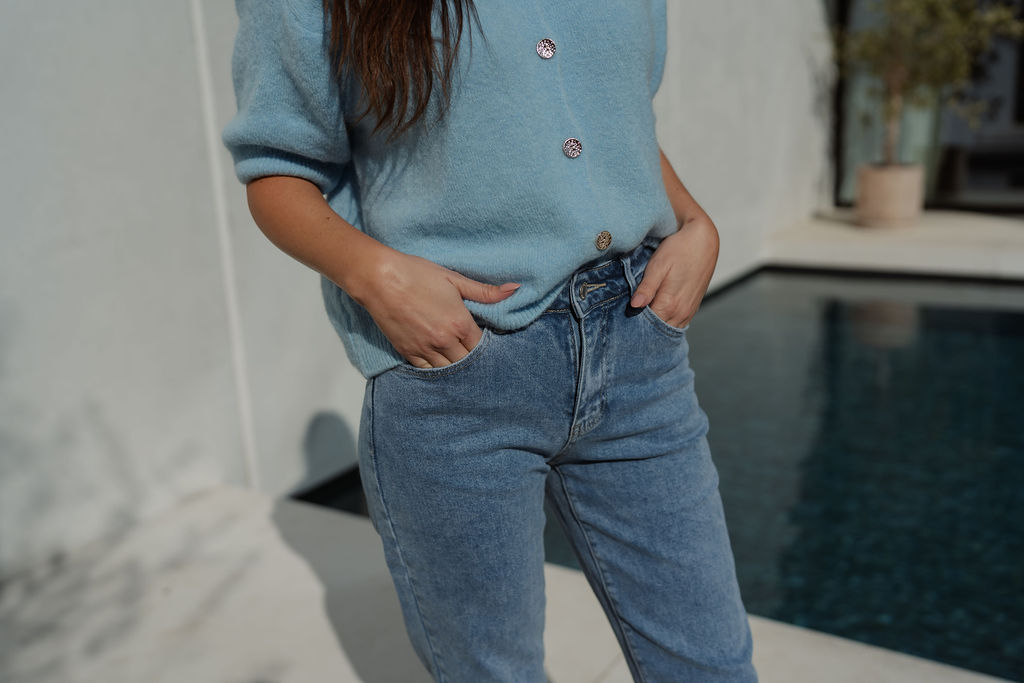 Cardigan SS Cadiz Light Blue