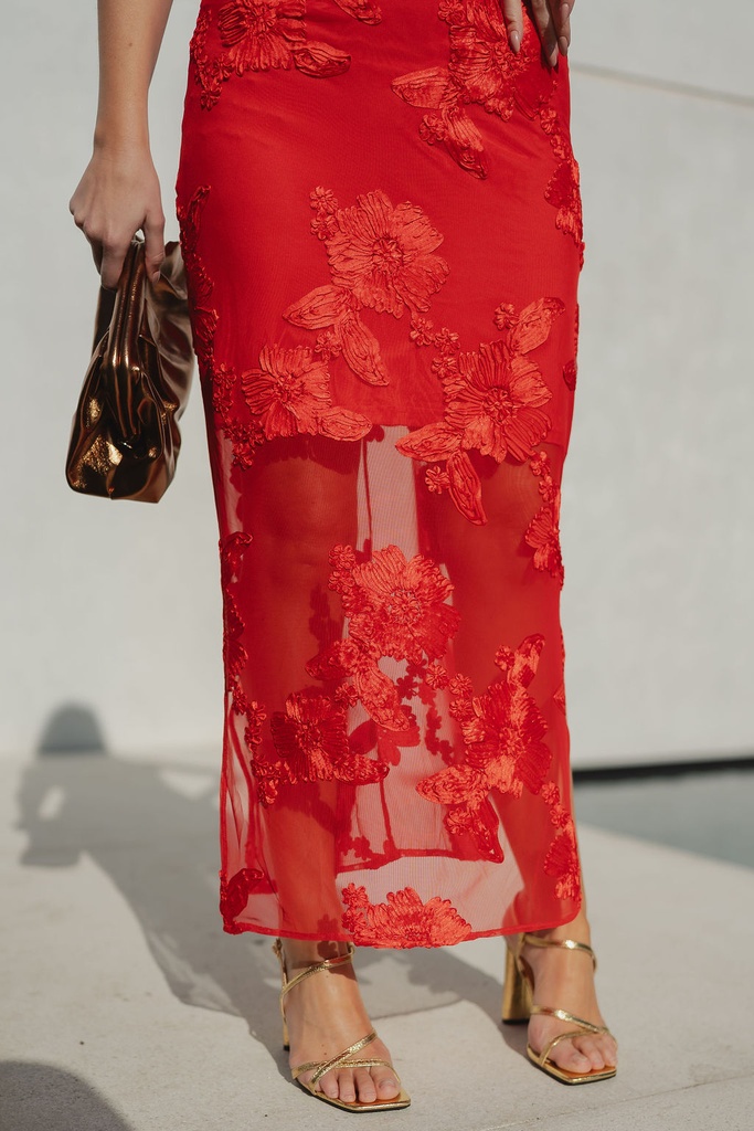 Floree Long Dress Cherry Tomato