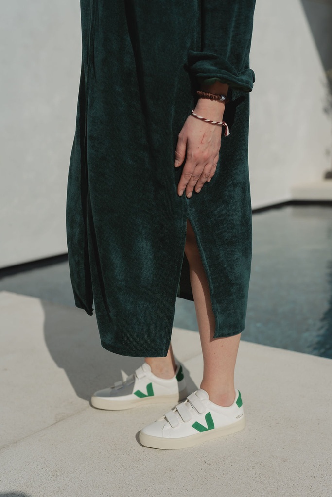 Nomi Soft Waffle Dress Green