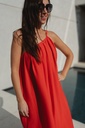 One Shoulder Strapp Dress Red