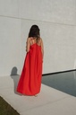 One Shoulder Strapp Dress Red