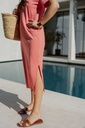 SC Basic Shirt Dress Bright Pink