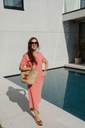 SC Basic Shirt Dress Bright Pink