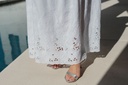 Skirt Ankle Dahlia Broderi White