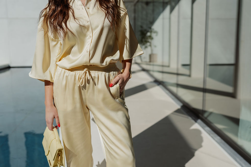 SC Satin Pants Pastel Yellow